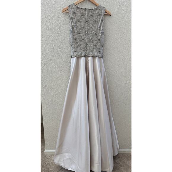 Lillie Rubin Victoria Champagne Beaded Formal Ball Gown - Picture 2 of 3